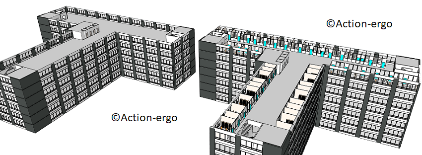 Exemple de bâtiment a tester en terme d'implantation de bureaux